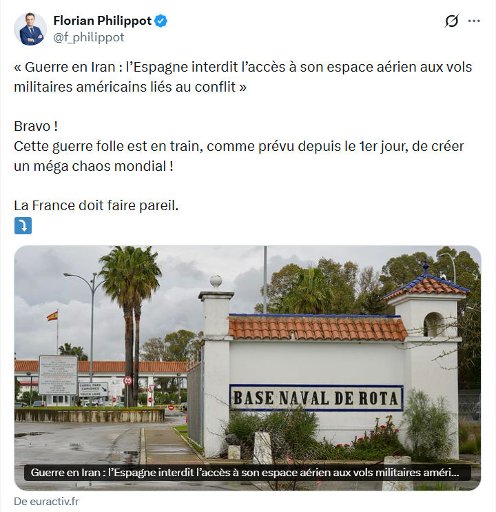 Florian Philippot: Guerre en Iran…