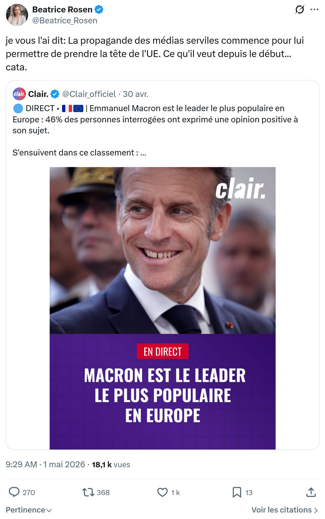 Béatrice Rosen: je vous l'ai dit…