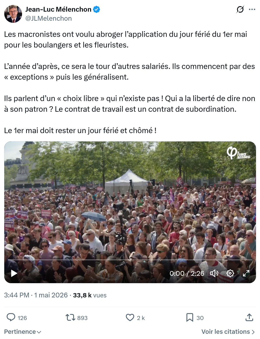 Jean-Luc Mélenchon: Les macronistes ont voulu abroger…