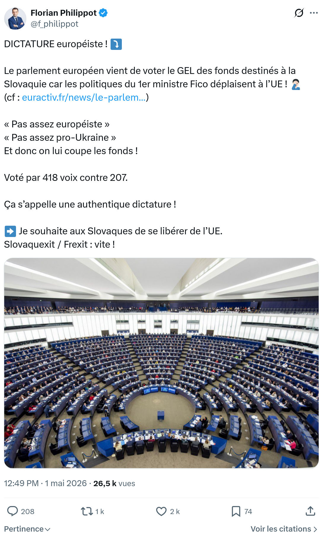 Florian Philippot: DICTATURE européiste…