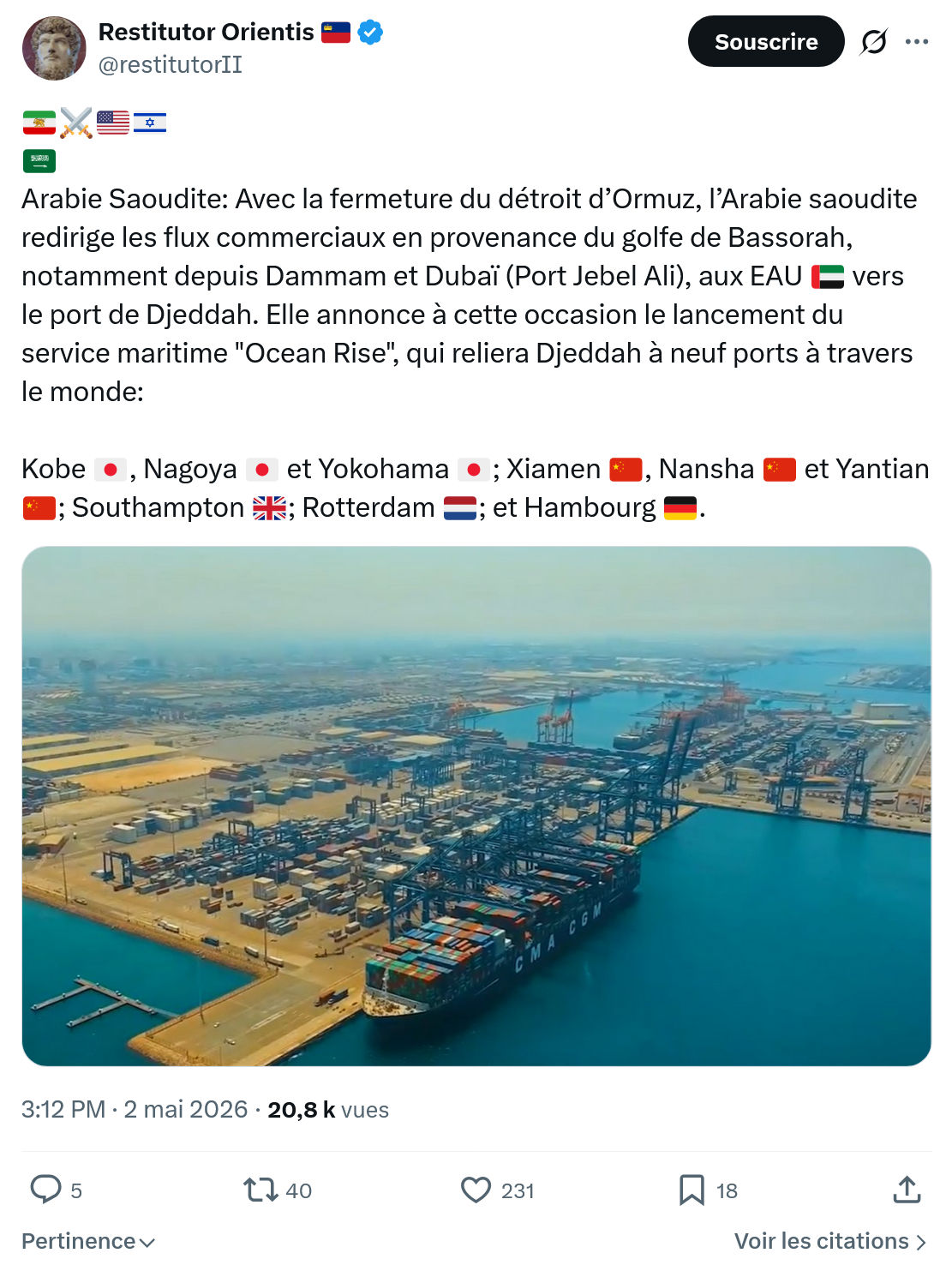 Restitutor Orientis: Arabie Saoudite…