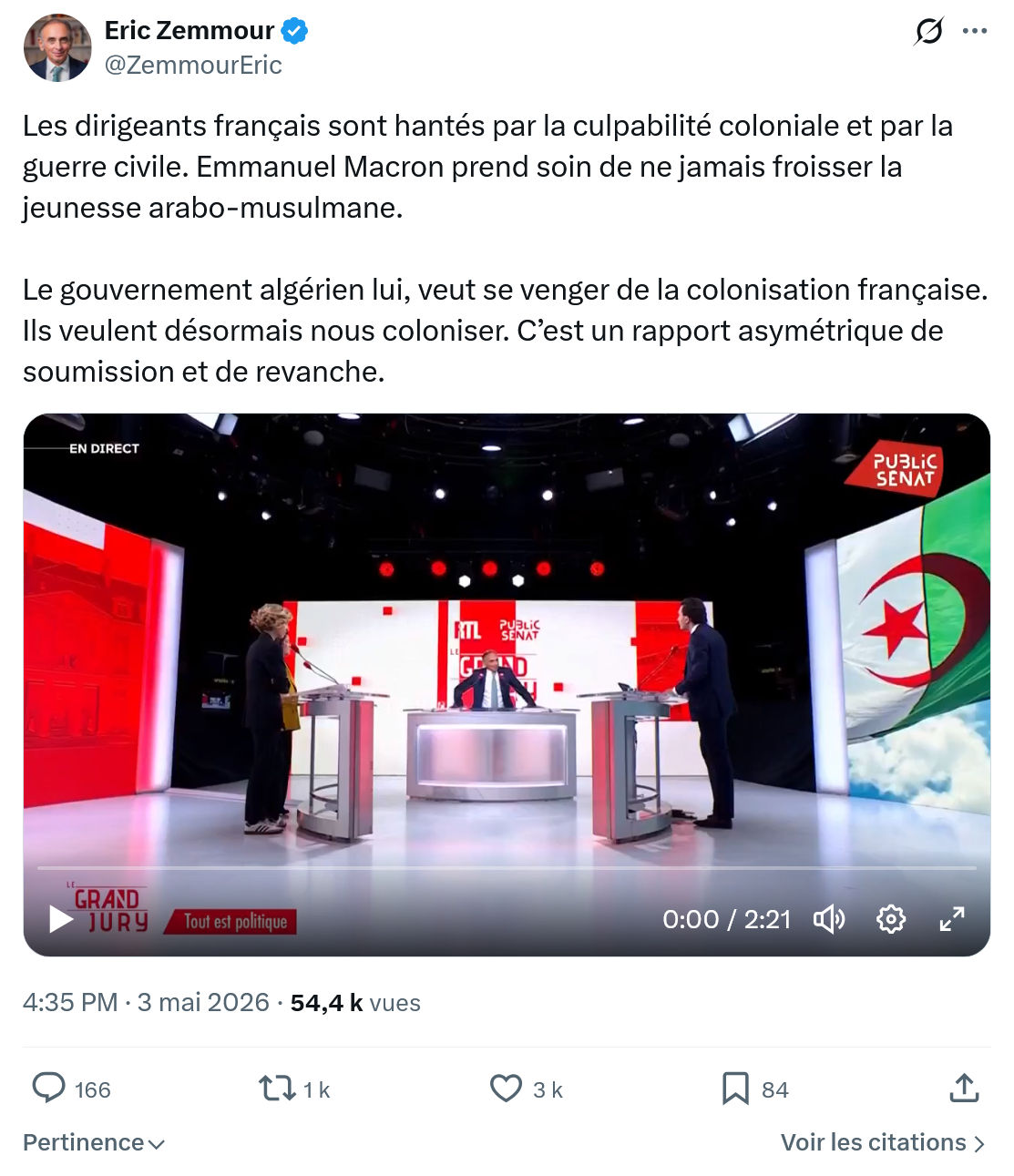Eric Zemmour: Les dirigeants français sont hantés…