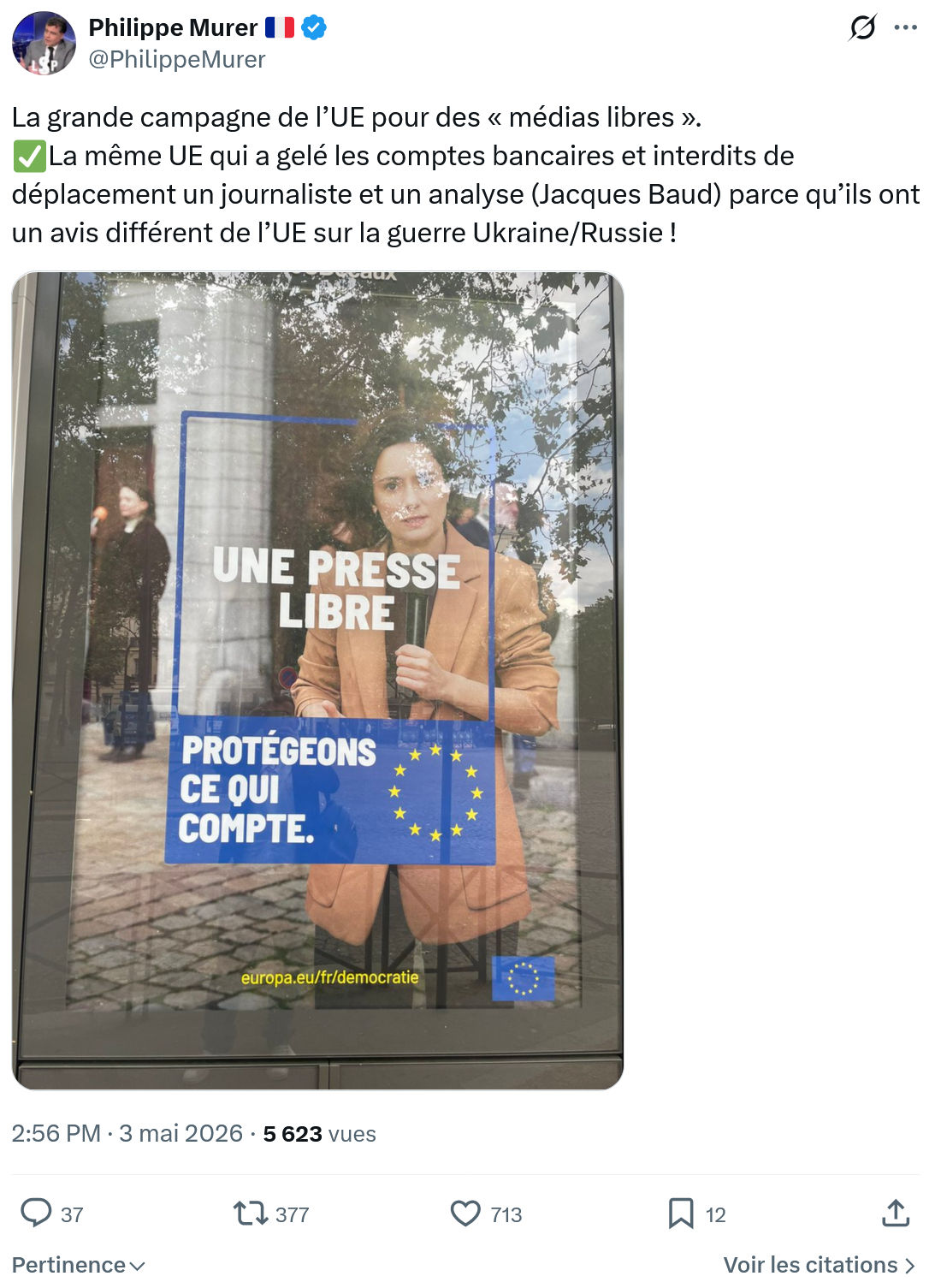 Philippe Murer: La grande campagne de l’UE…