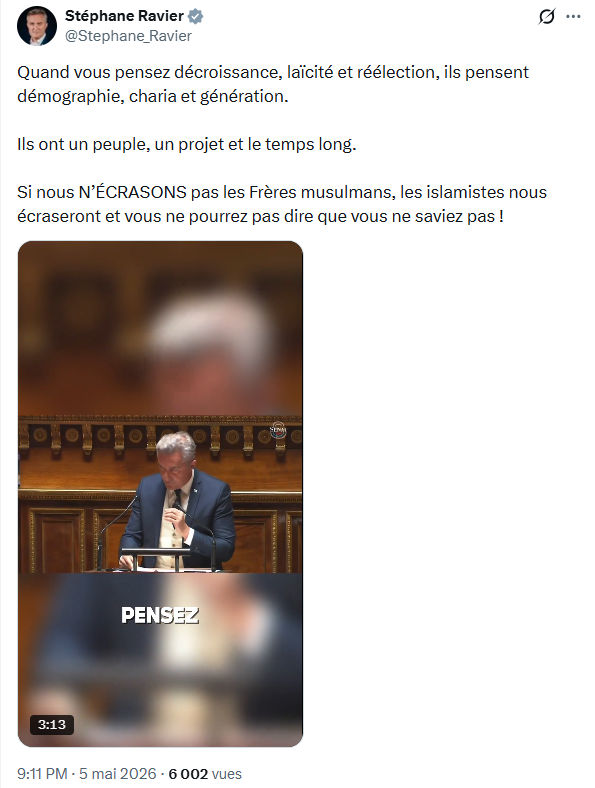 Stéphane Ravier: Quand vous pensez décroissance…