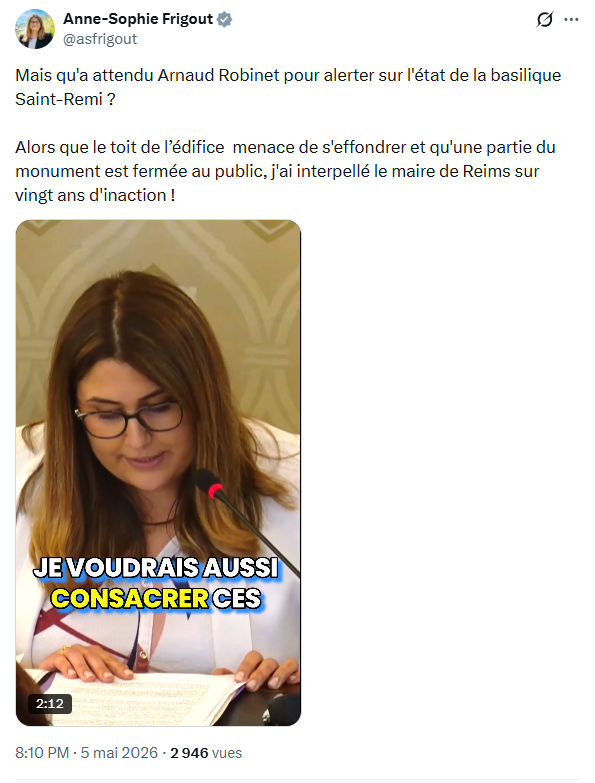 Anne-Sophie Frigout: Mais qu'a attendu Arnaud Robinet…