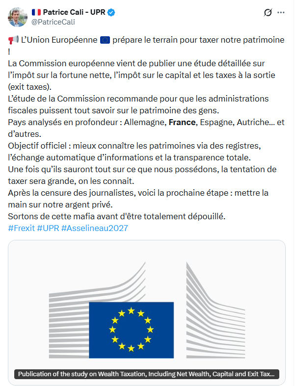 Patrice Cali: L’Union Européenne 🇪🇺 prépare le terrain…