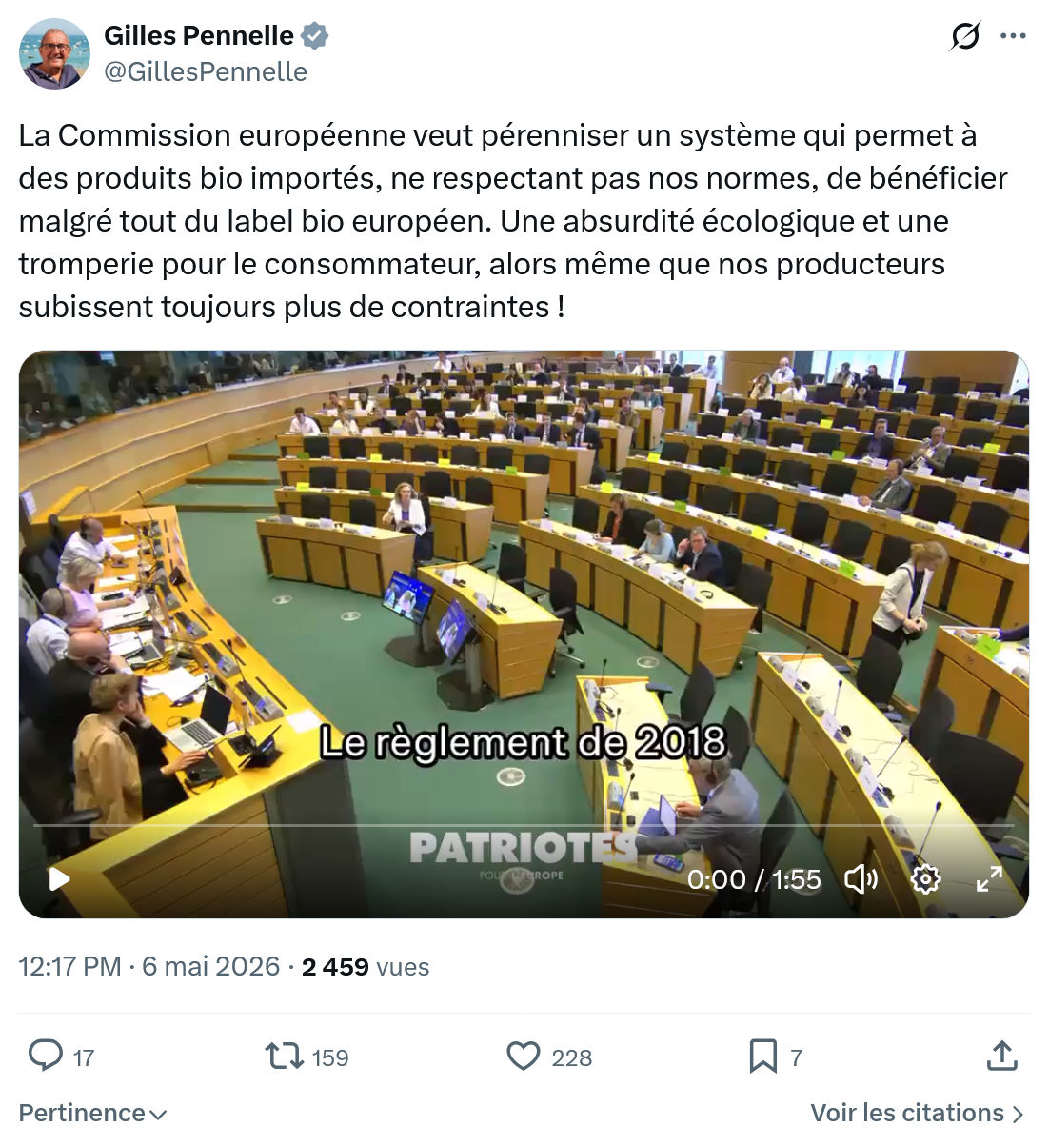 Gilles Pennelle: La Commission européenne veut pérenniser…