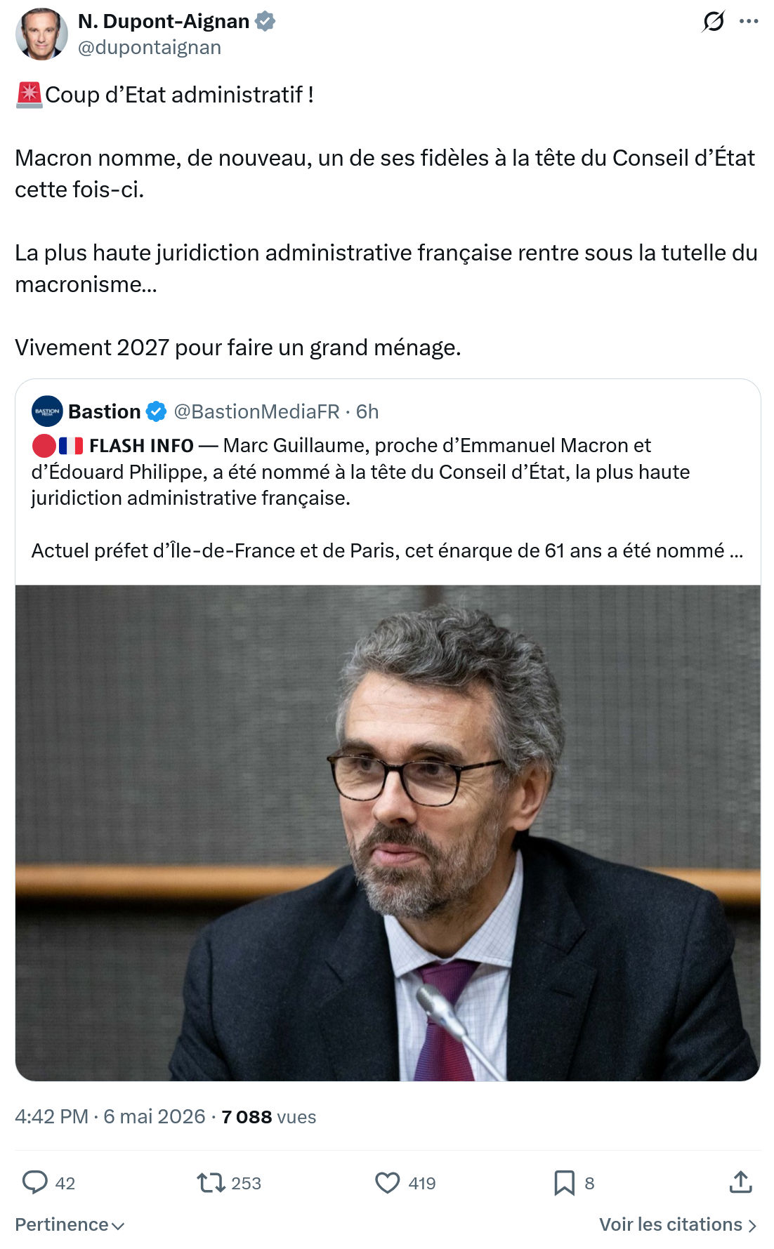 Nicolas Dupont-Aignan: Coup d’Etat administratif !…