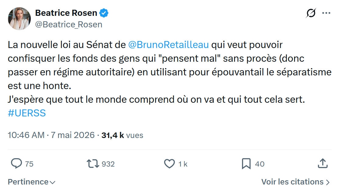 Béatrice Rosen: La nouvelle loi au Sénat...