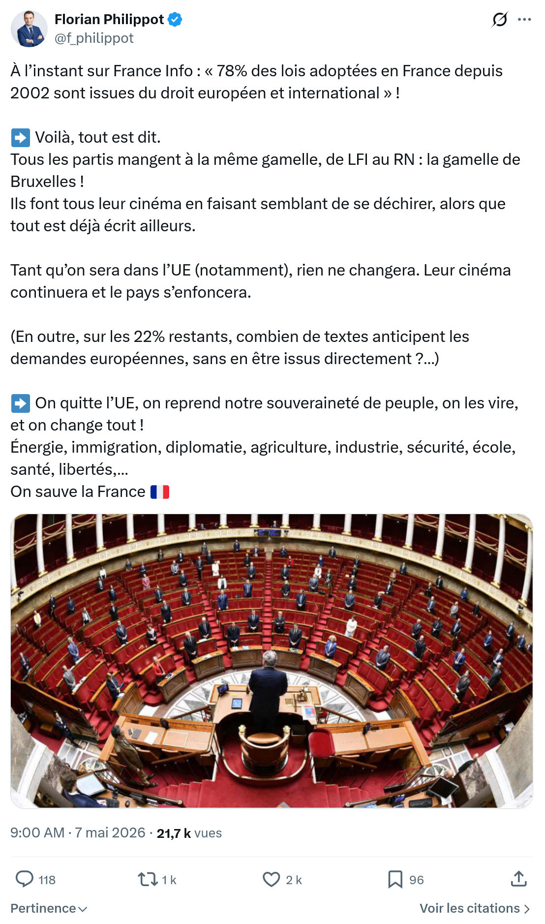 Florian Philippot: À l’instant sur France Info...