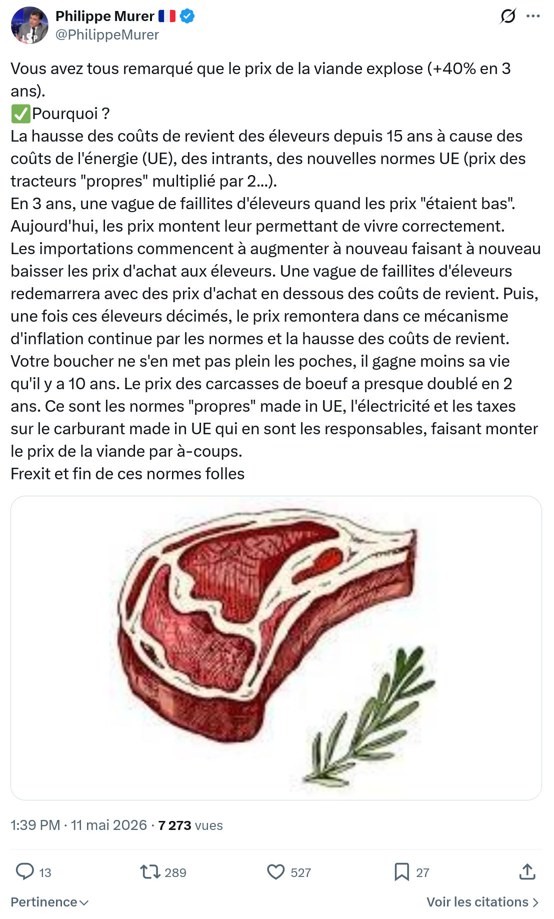 Philippe Murer: Vous avez tous remarqué…