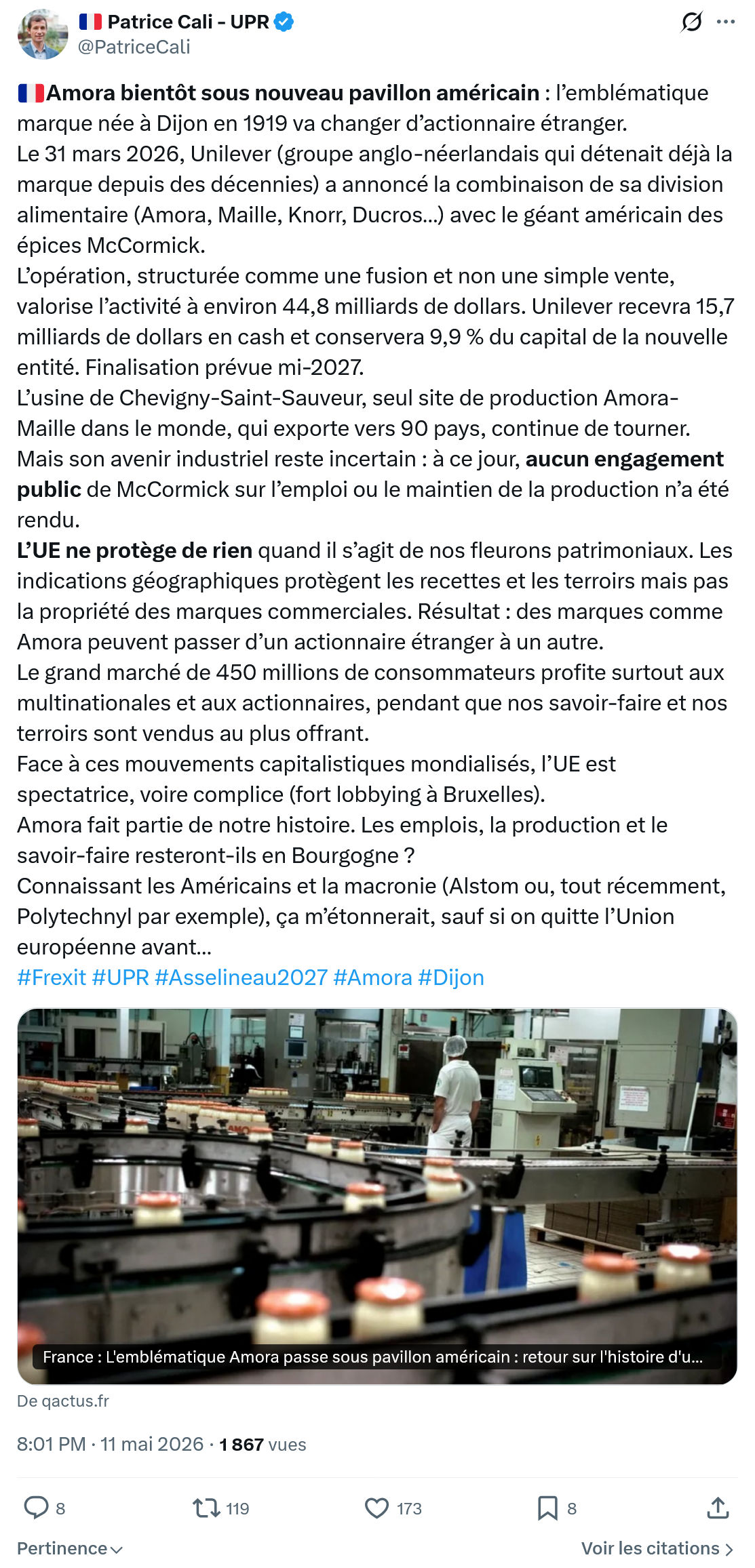 Patrice Cali: Amora bientôt sous nouveau pavillon…
