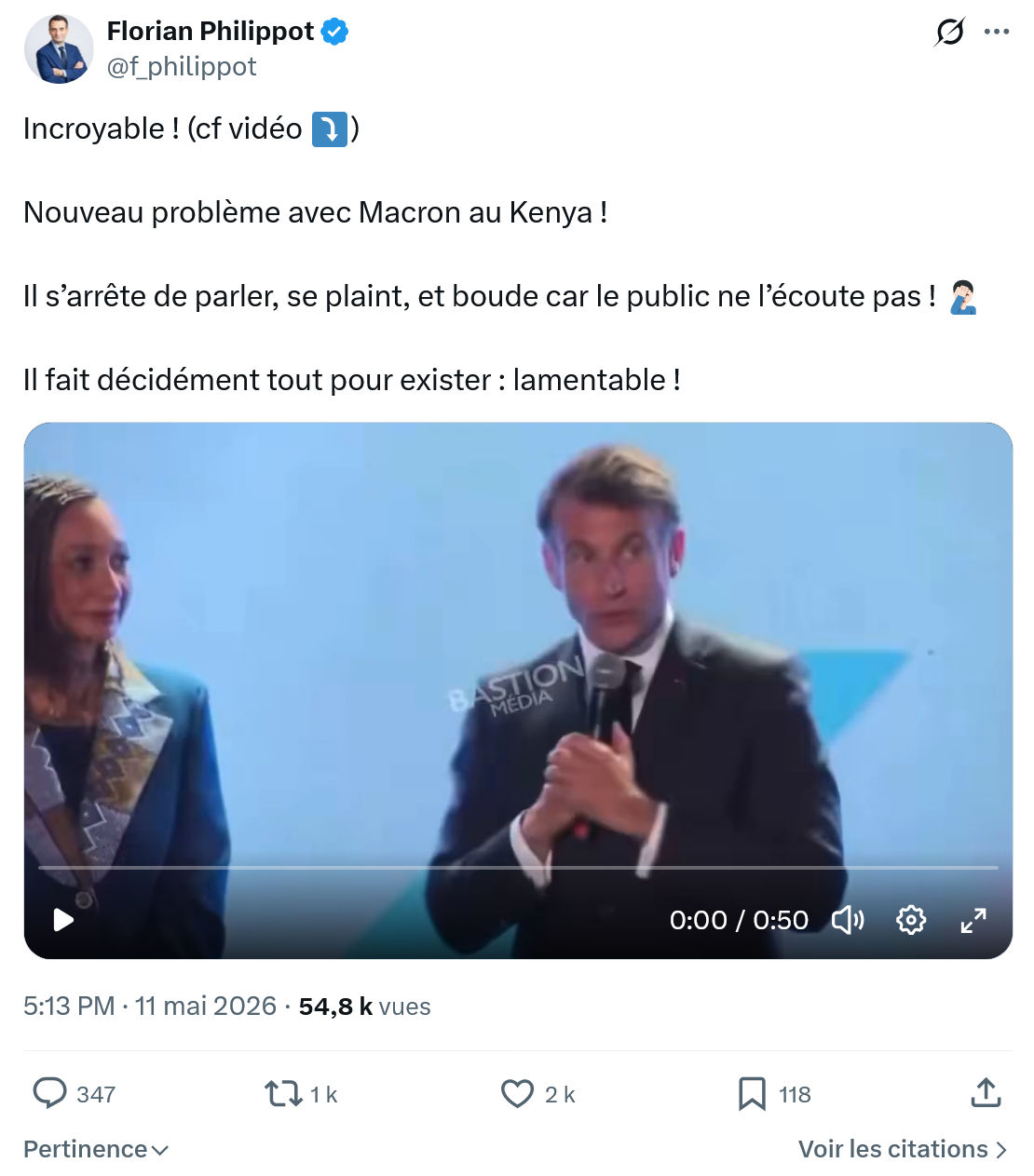 Florian Philippot: Incroyable !…