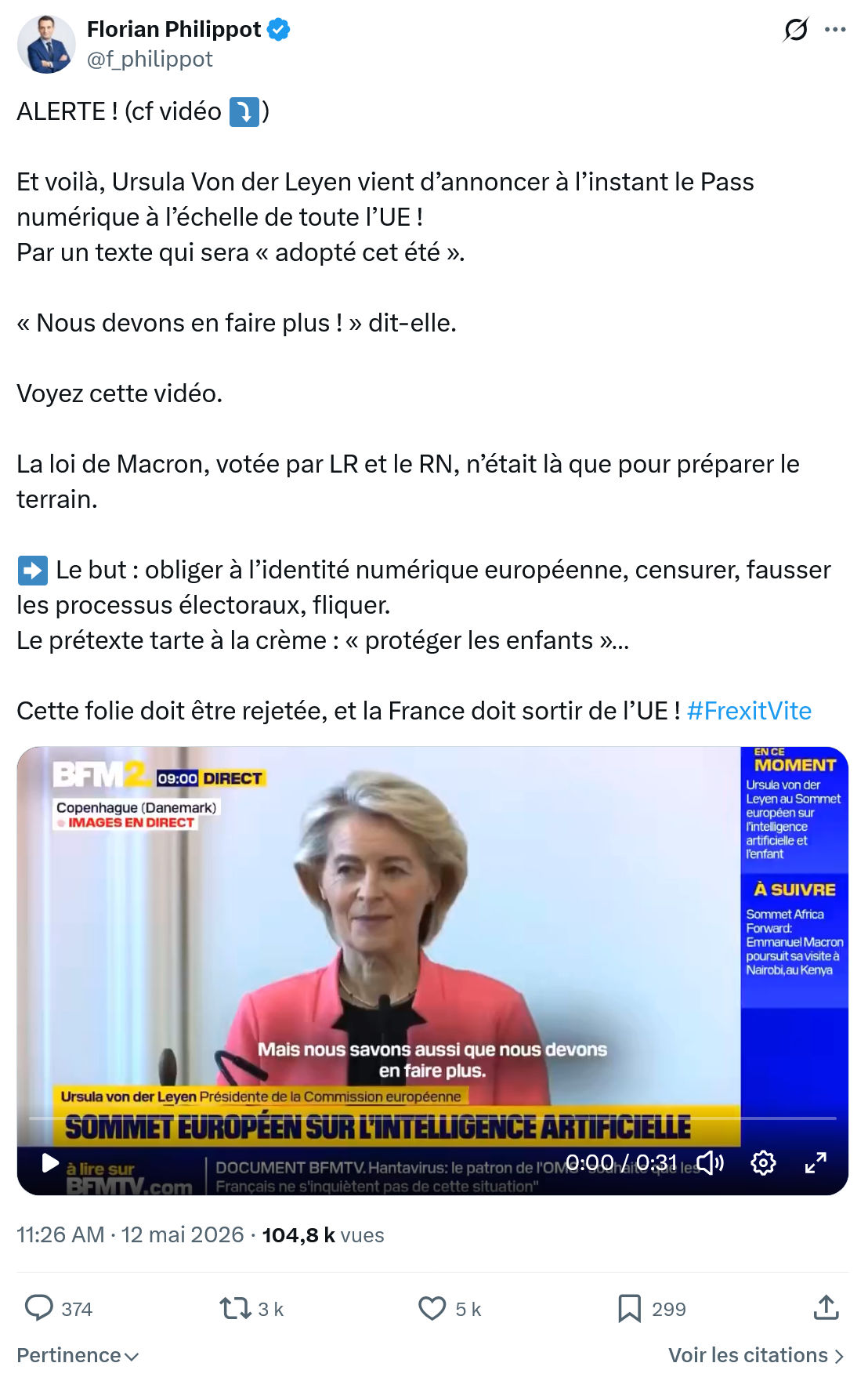 Florian Philippot: ALERTE !…