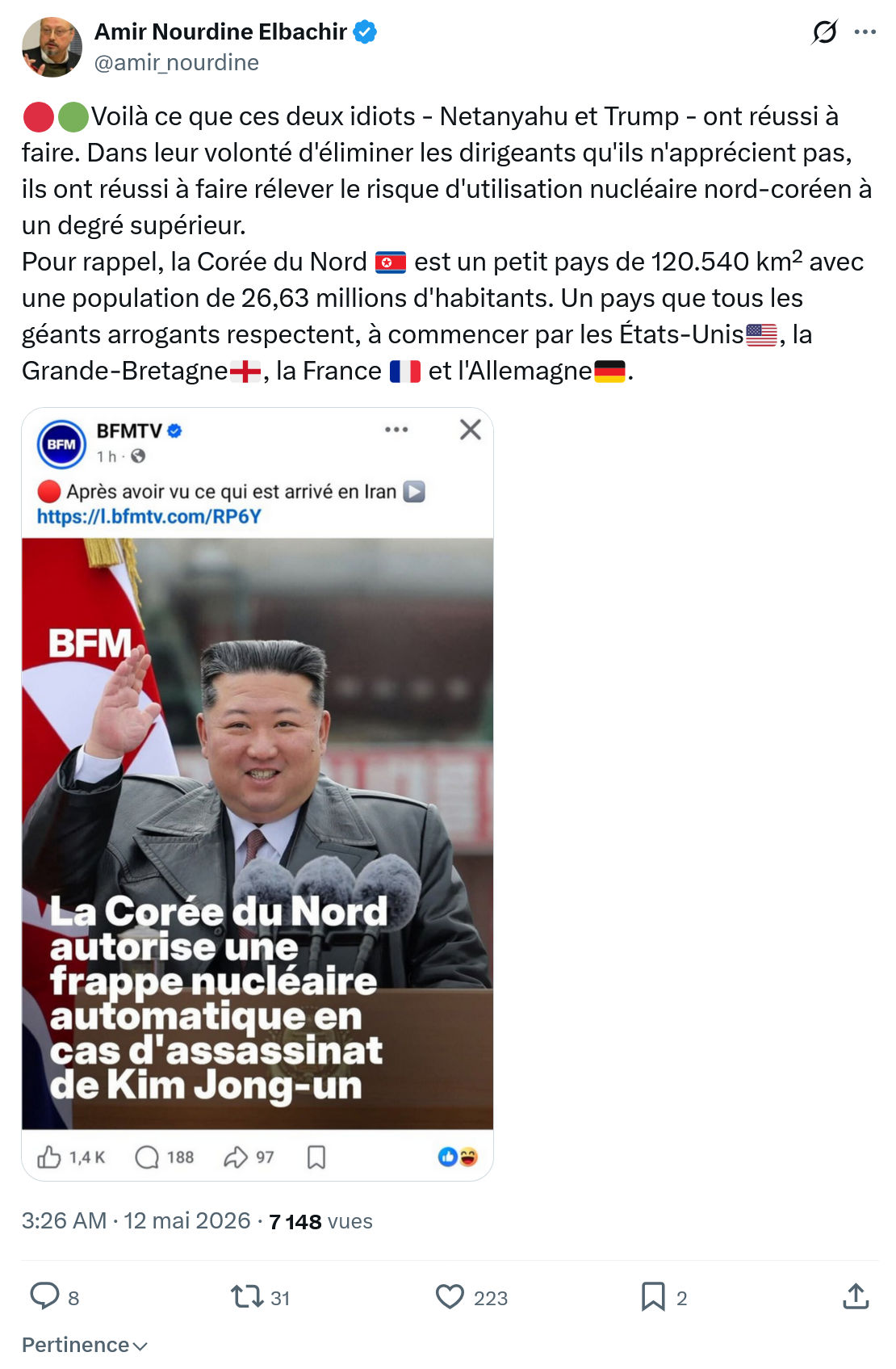 Amir Nourdine Elbachir: Voilà ce que ces deux idiots…