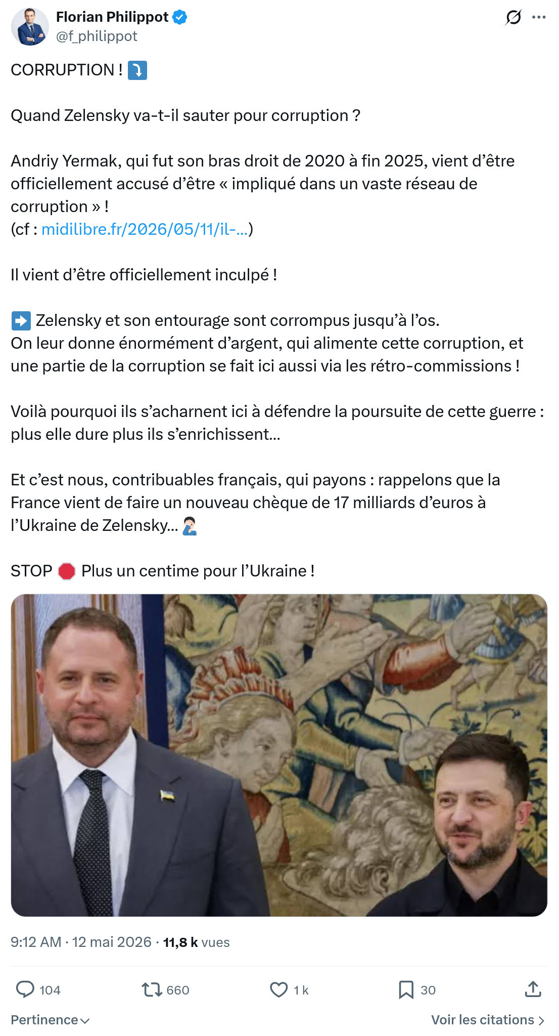 Florian Philippot: CORRUPTION !…