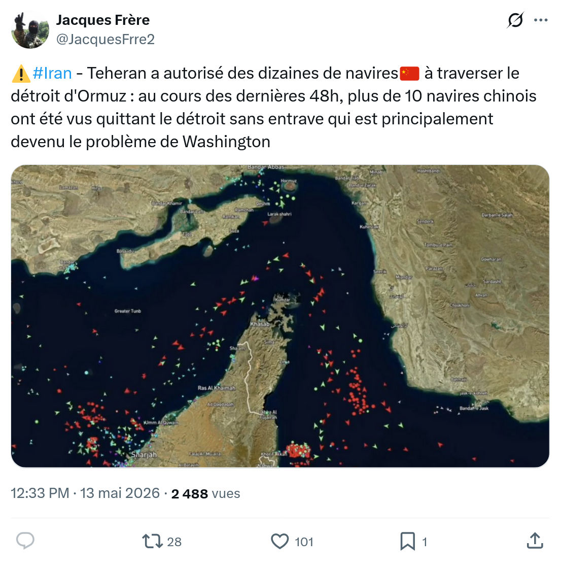 Jacques Frère: #Iran - Teheran a autorisé des dizaines…