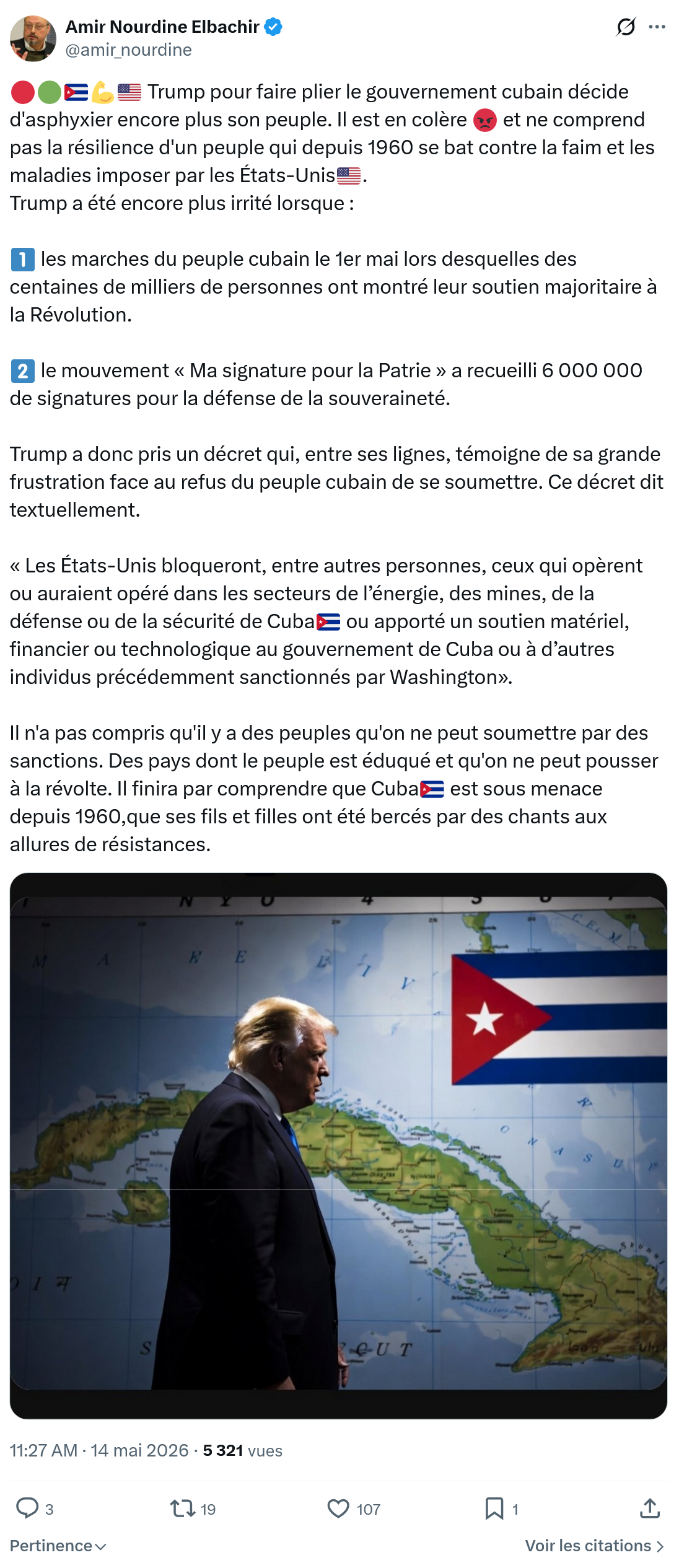 Amir Nourdine Elbachir: Trump pour faire plier le gouvernement…