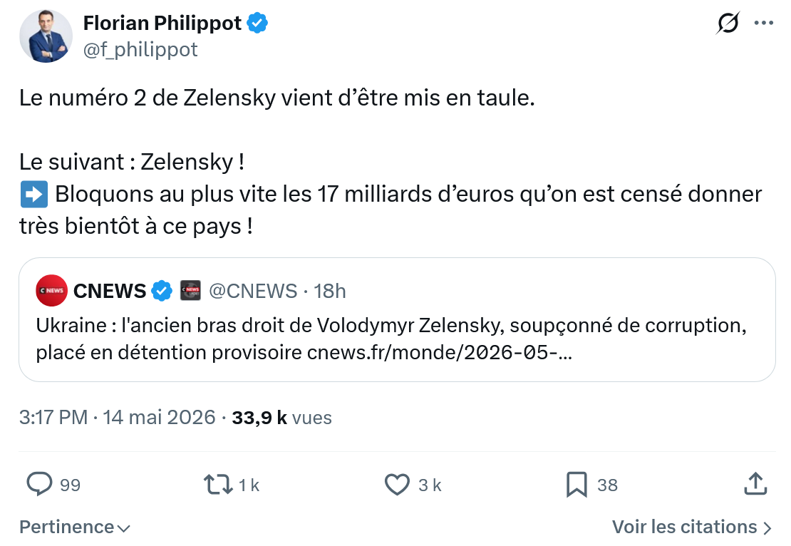 Florian Philippot: Le numéro 2 de Zelensky…