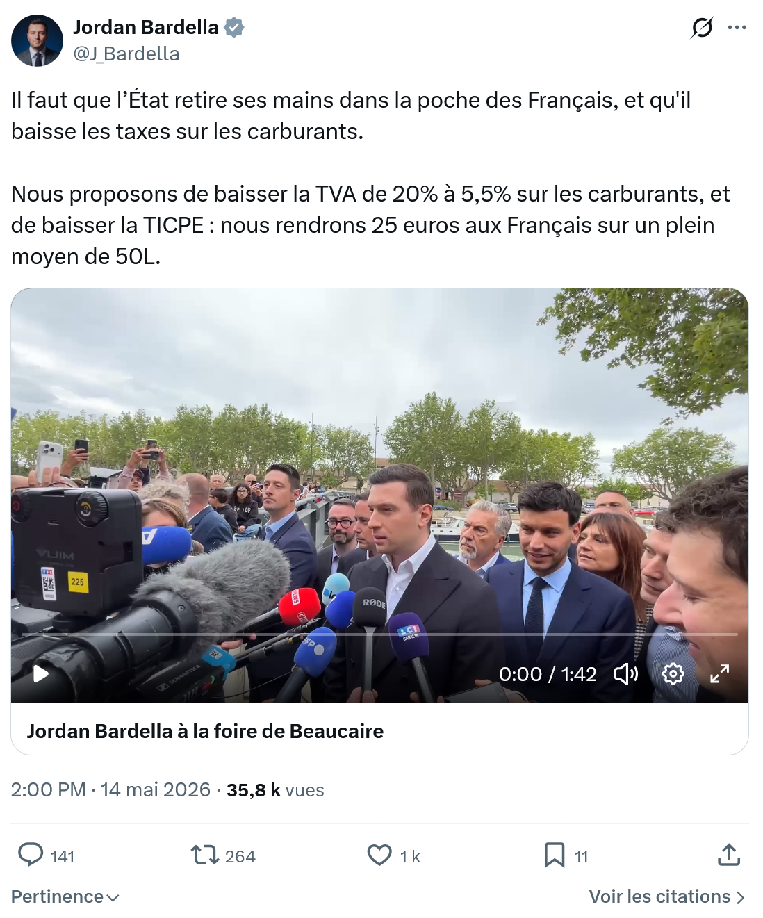 Jordan Bardella: Il faut que l’État retire ses mains…