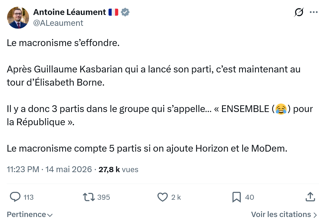 Antoine Léaument: Le macronisme s’effondre…