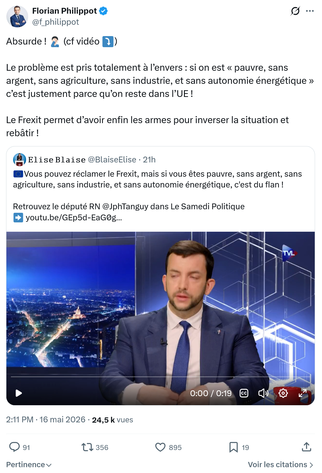 Florian Philippot: Absurde !…