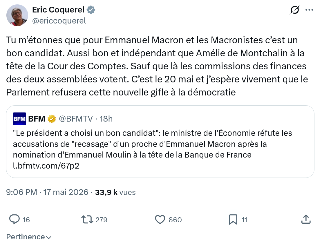 Eric Coquerel: Tu m’étonnes que pour Emmanuel Macron…