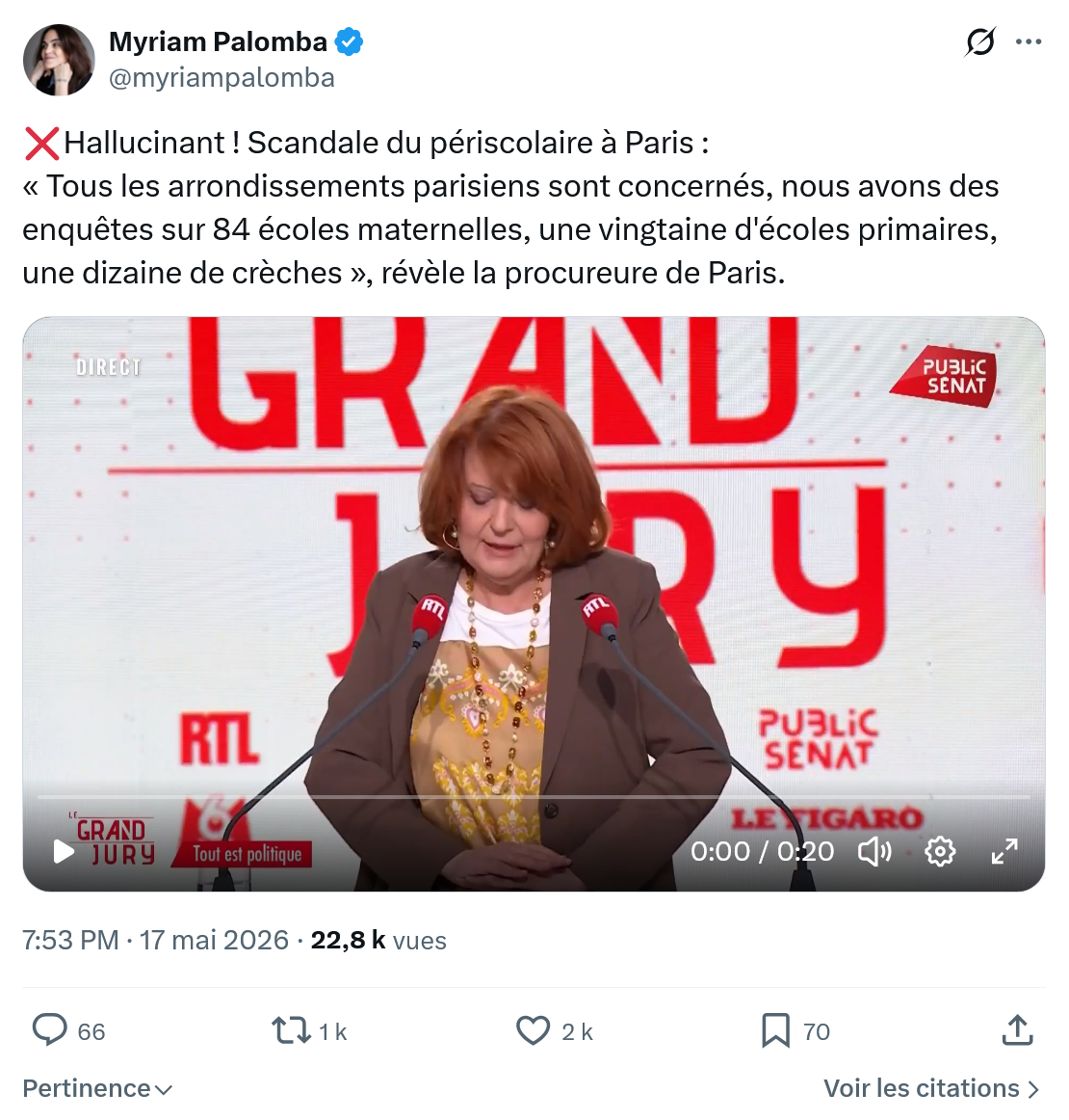 Myriam Palomba: Hallucinant ! Scandale du périscolaire à Paris…