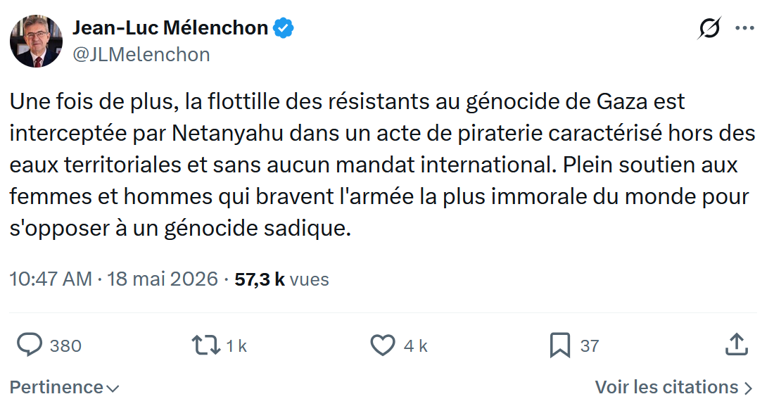 Jean-Luc Mélenchon: Une fois de plus...