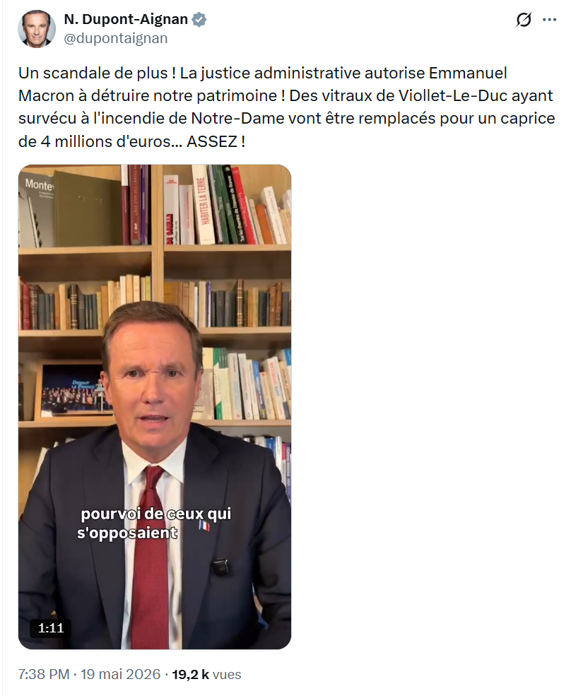 Nicolas Dupont-Aignan: Un scandale de plus…