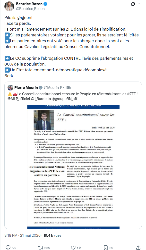 Béatrice Rosen: Pile ils gagnent Face tu...