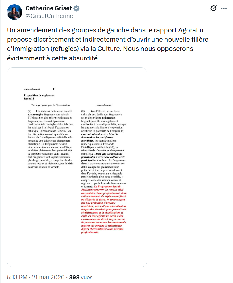 Catherine Griset: Un amendement des groupes de...