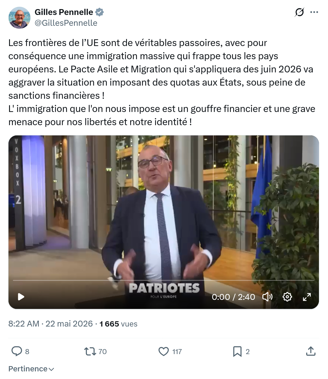 Gilles Pennelle: Les frontières de l’UE sont de véritables passoires…