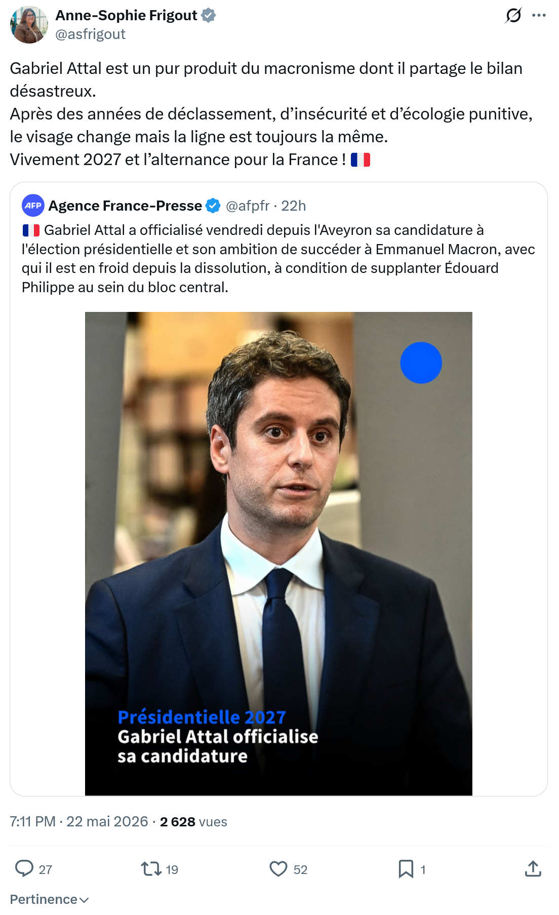 Anne-Sophie Frigout: Gabriel Attal est un pur produit…