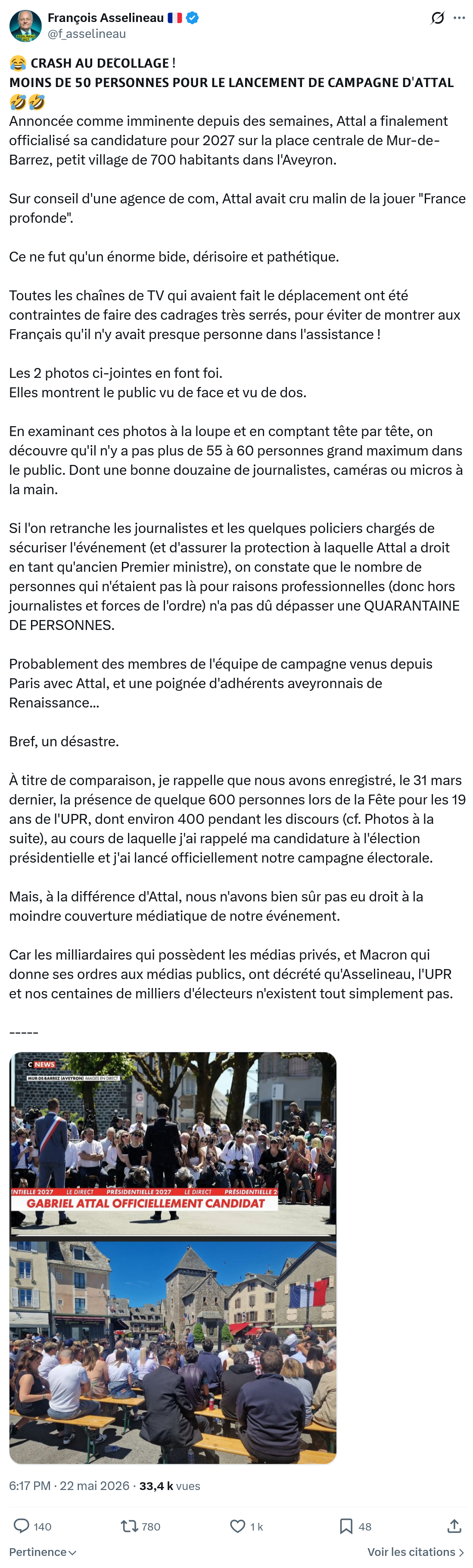 Francois Asselineau: 𝗖𝗥𝗔𝗦𝗛 𝗔𝗨 𝗗𝗘́𝗖𝗢𝗟𝗟𝗔𝗚𝗘 !…