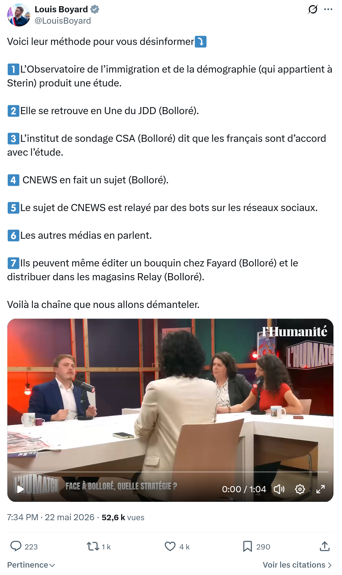 Louis Boyard: Voici leur méthode pour vous désinformer…