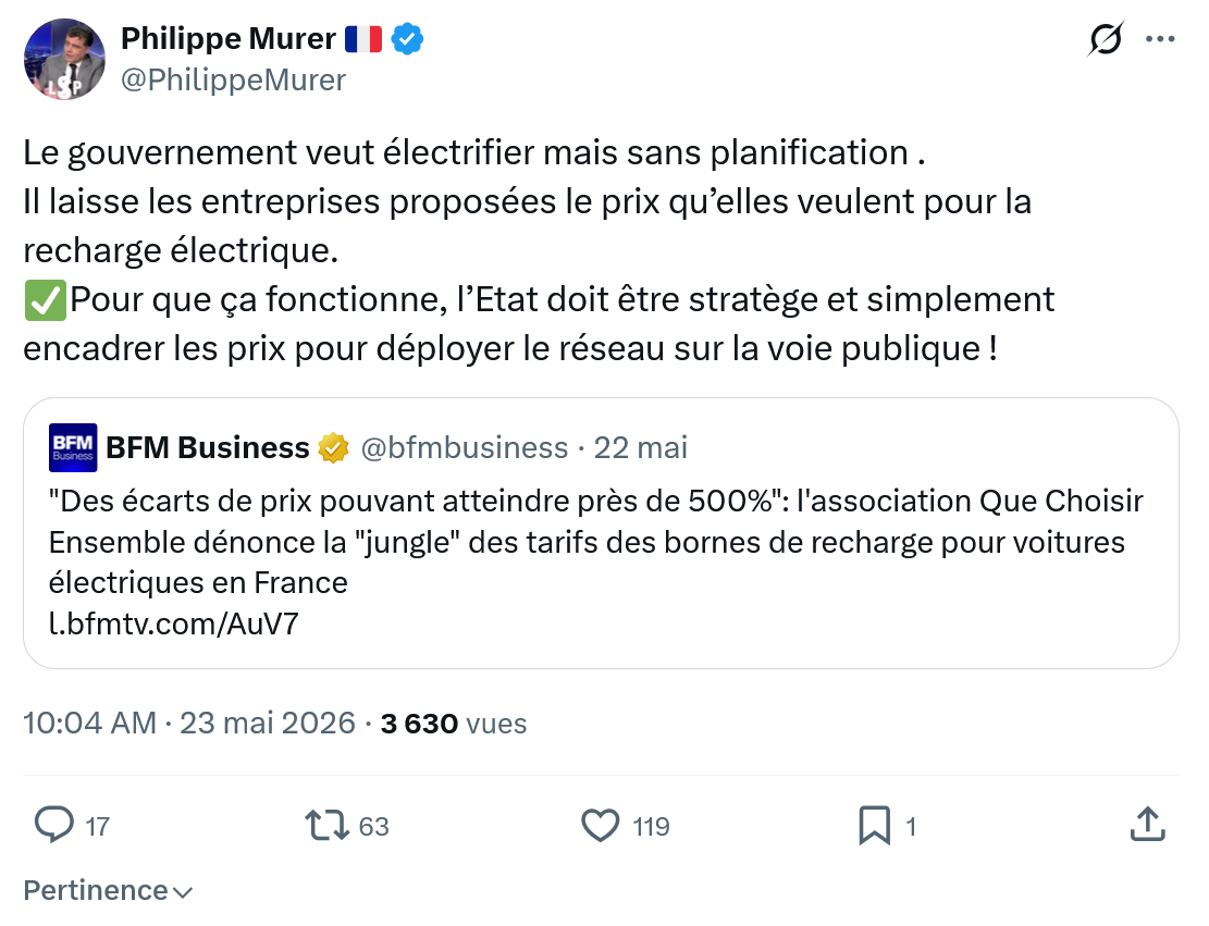 Philippe Murer: Le gouvernement veut électrifier…