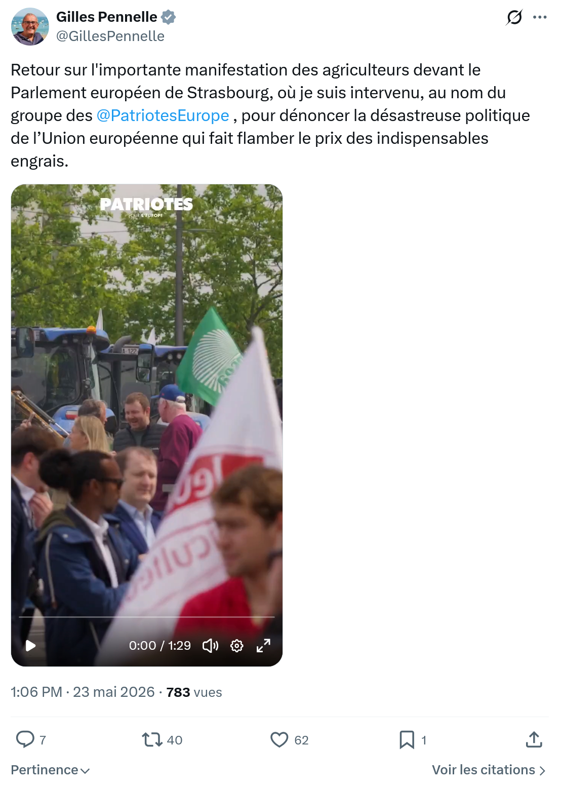 Gilles Pennelle: Retour sur l'importante manifestation…