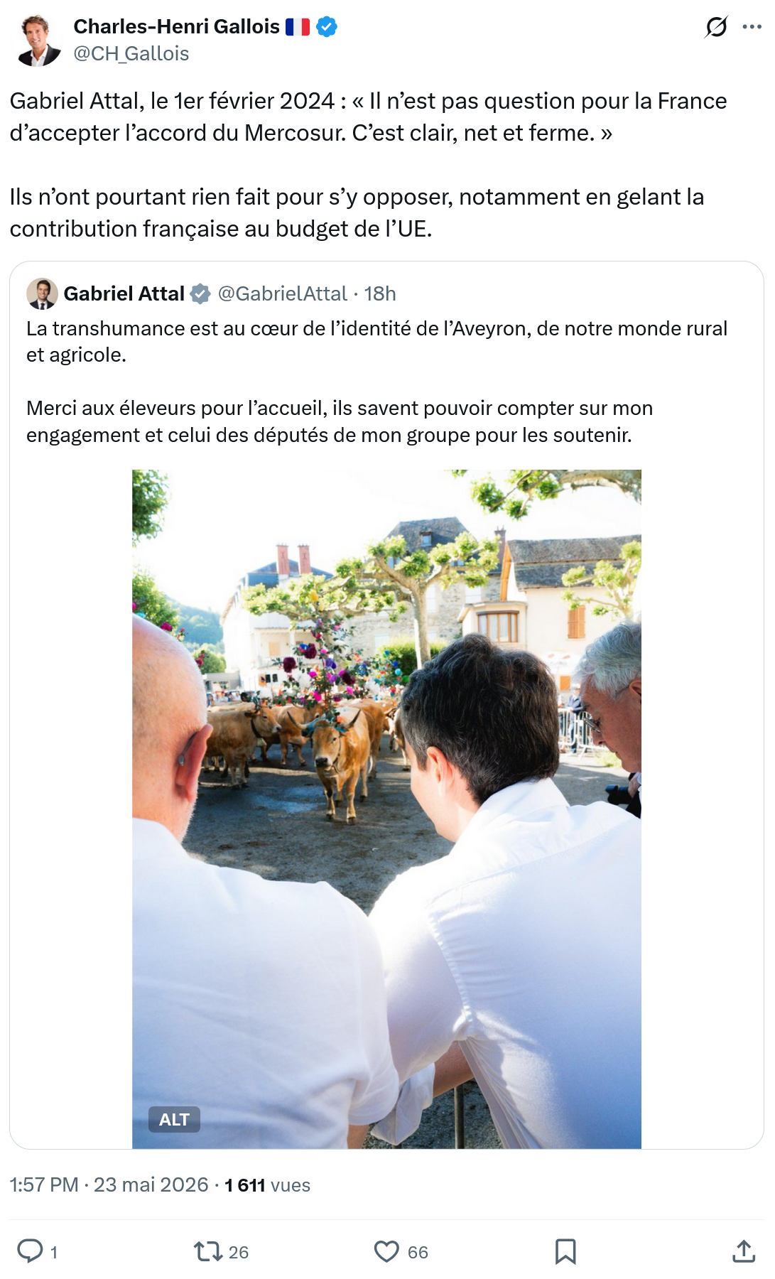 Charles-Henri Gallois: Gabriel Attal, le 1er février 2024…