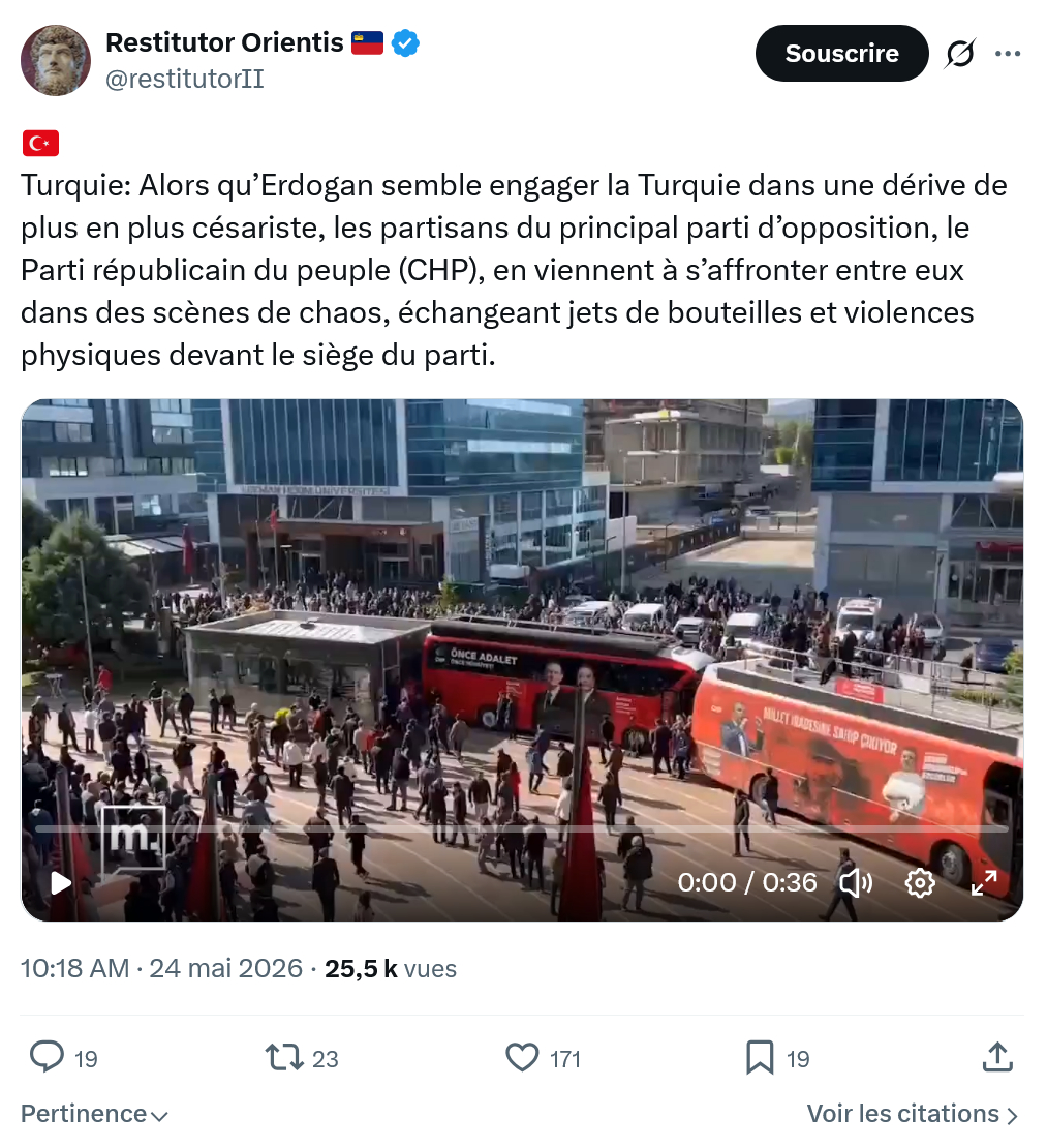 Restitutor Orientis: Turquie: Alors qu’Erdogan semble…