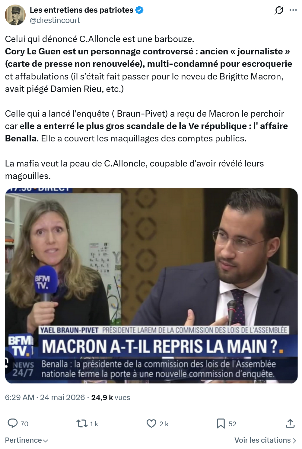 Marquis de Dreslincourt: Celui qui dénoncé C.Alloncle…