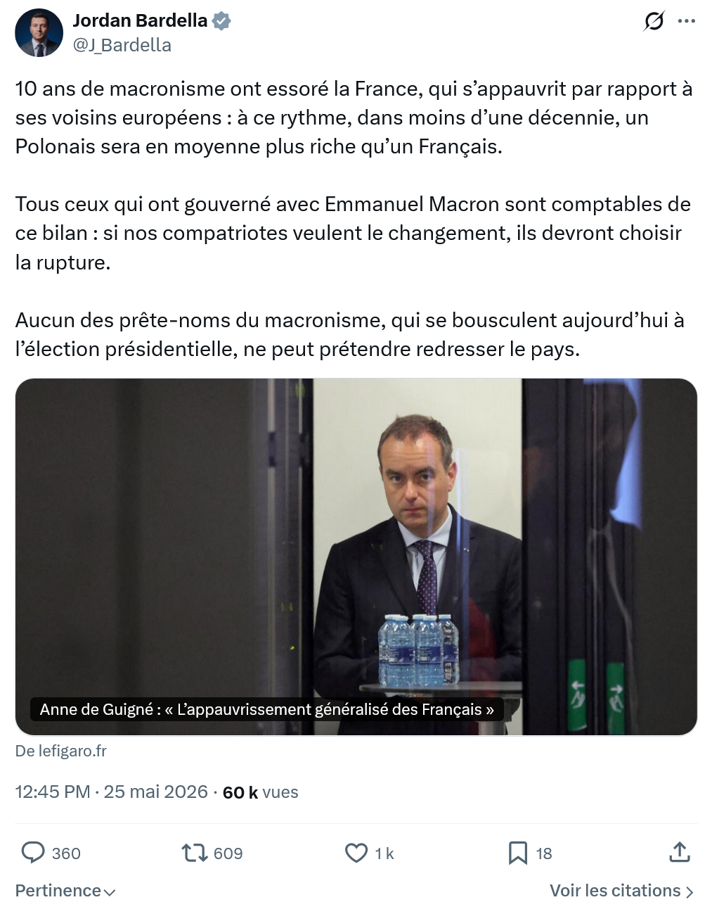 Jordan Bardella: 10 ans de macronisme ont essoré la France…