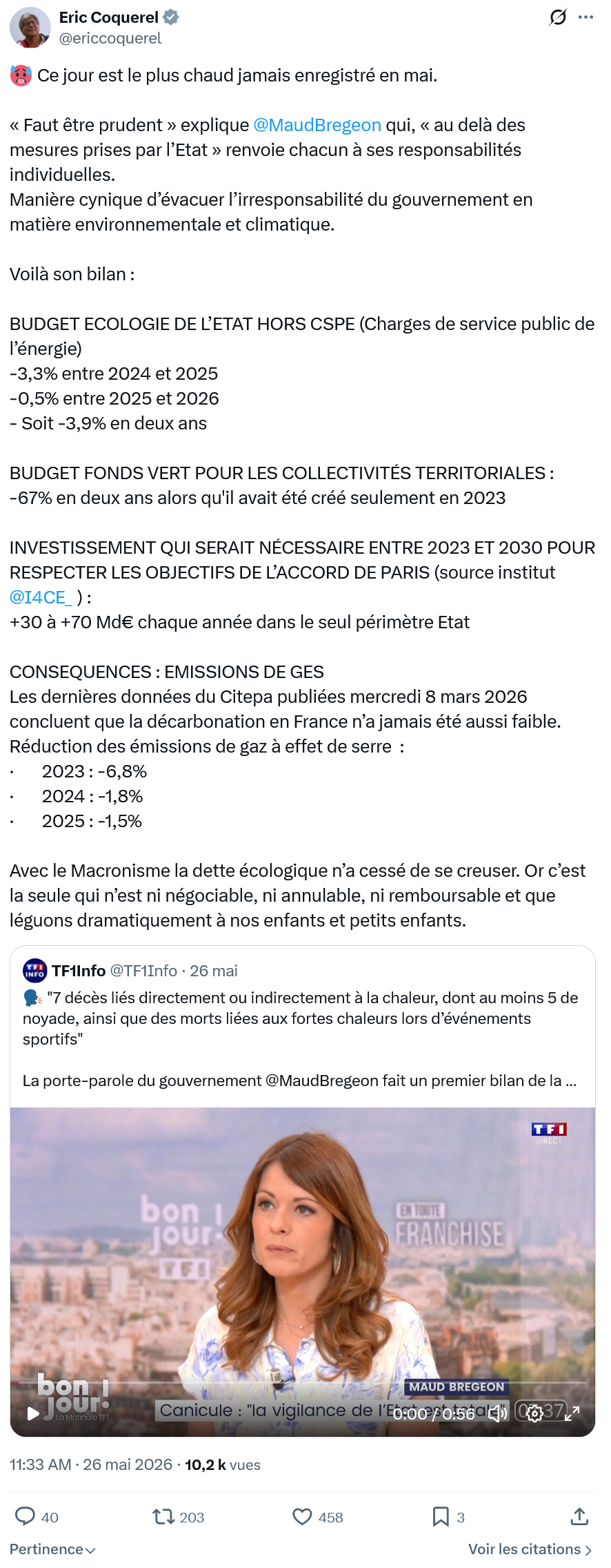 Eric Coquerel: Ce jour est le plus chaud…