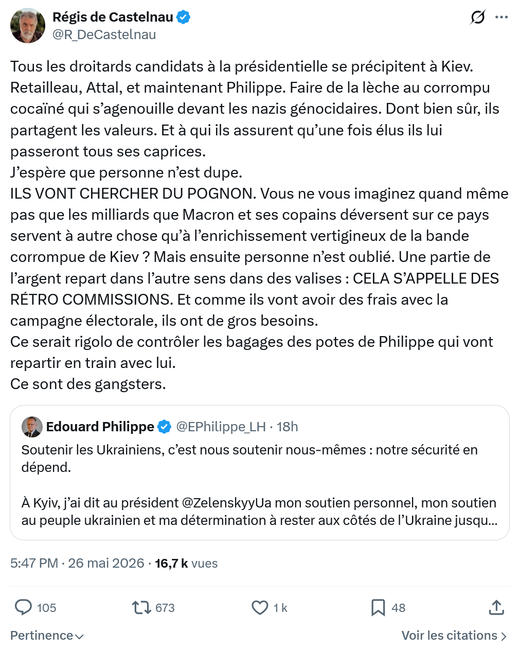 Régis de Castelnau: Tous les droitards candidats…