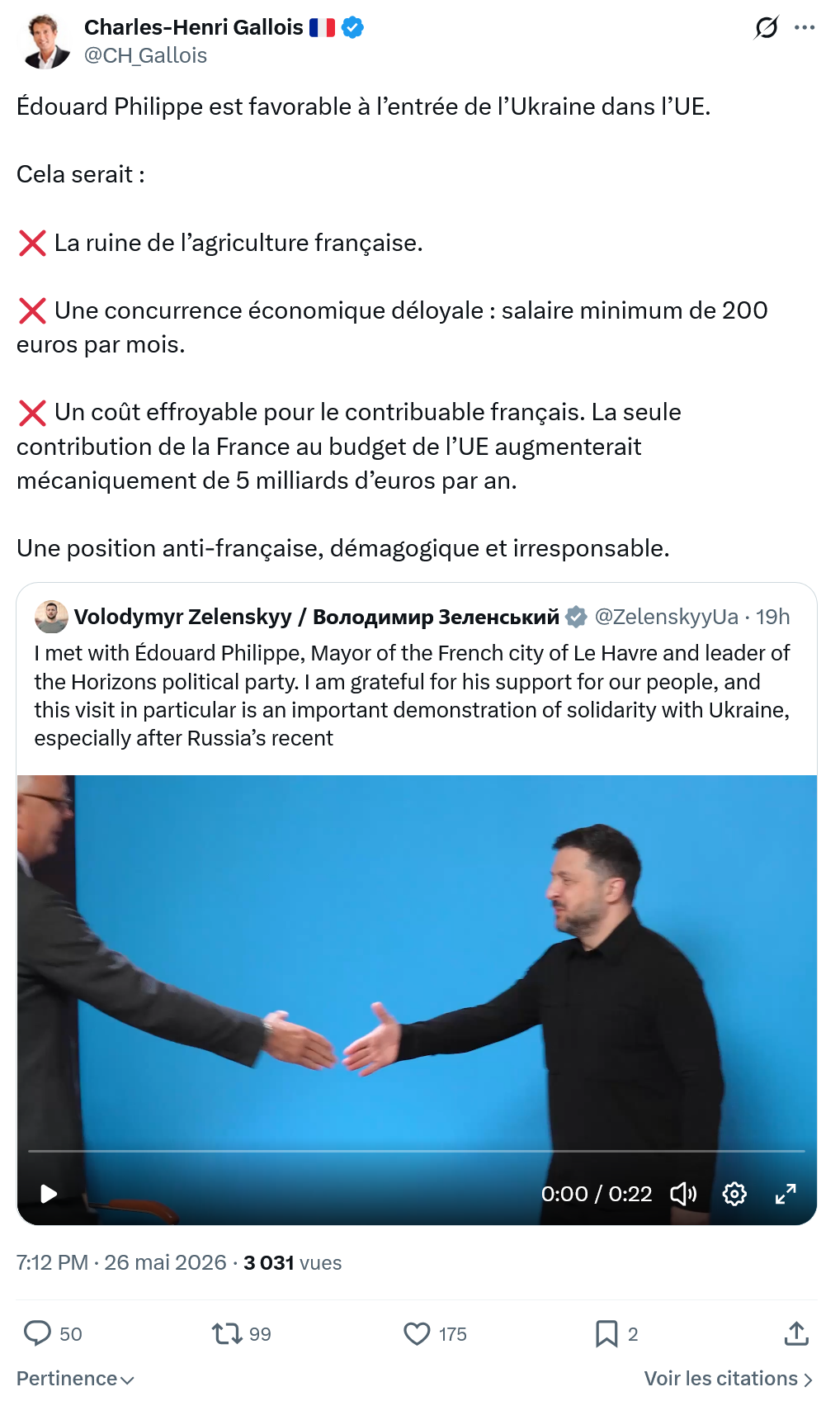 Charles-Henri Gallois: Édouard Philippe est favorable…