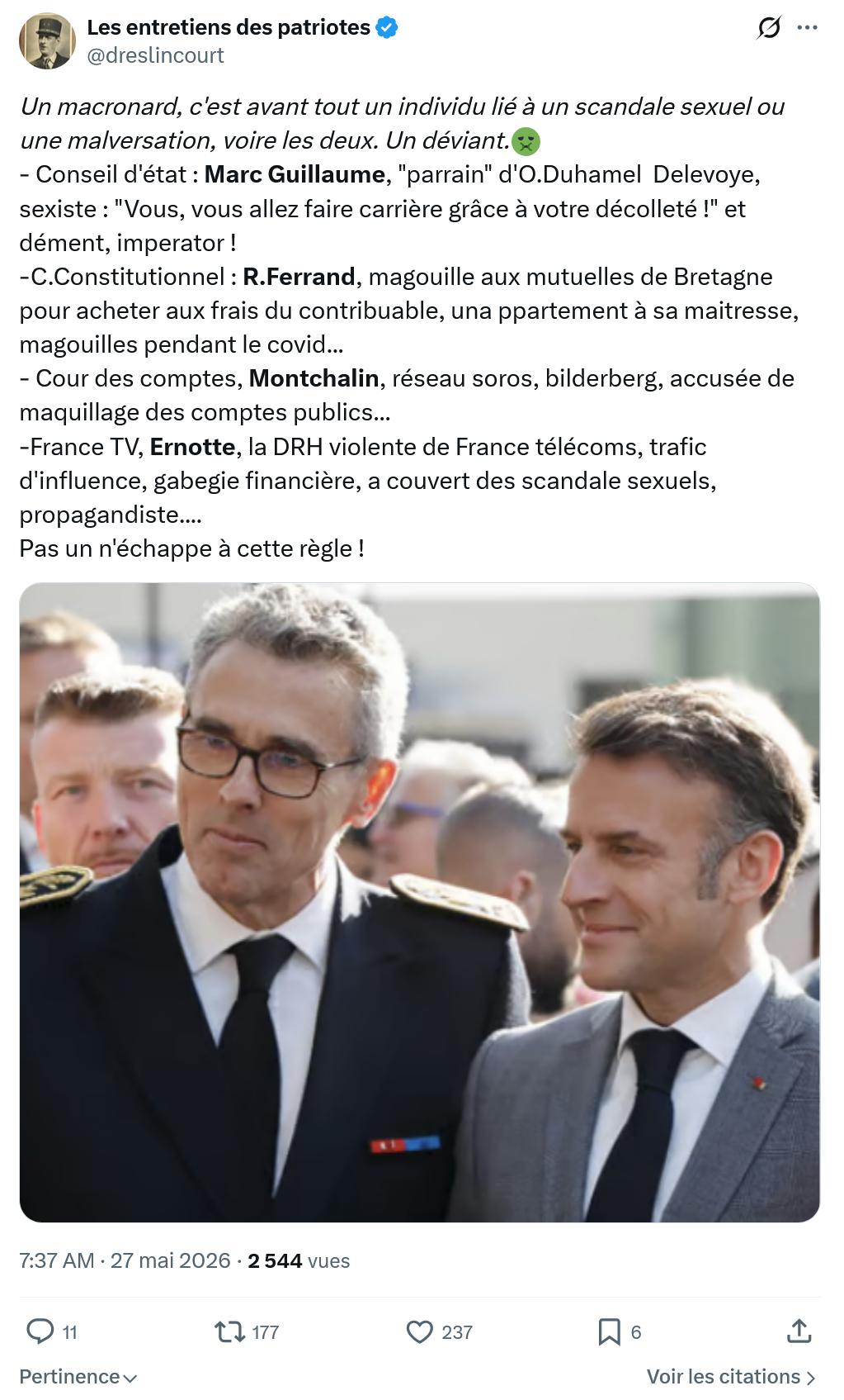 Marquis de Dreslincourt: Un macronard, c'est avant tout…