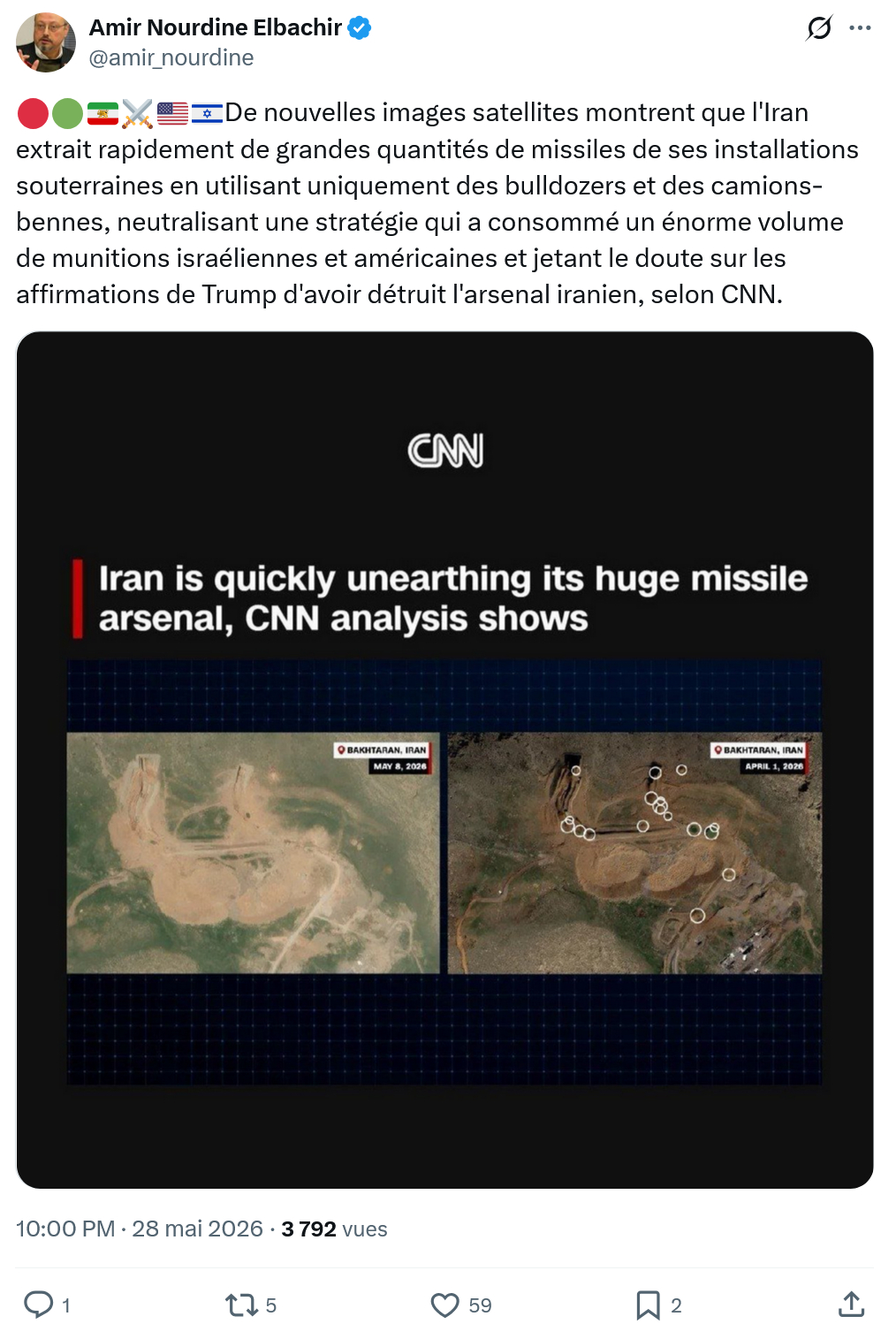 Amir Nourdine Elbachir: De nouvelles images satellites montrent...