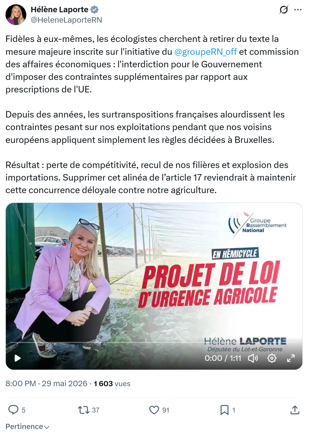 Hélène Laporte: Fidèles à eux-mêmes…