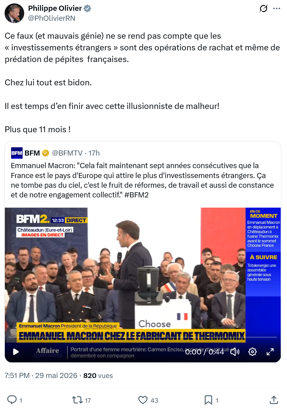 Philippe Olivier: Ce faux (et mauvais génie)…