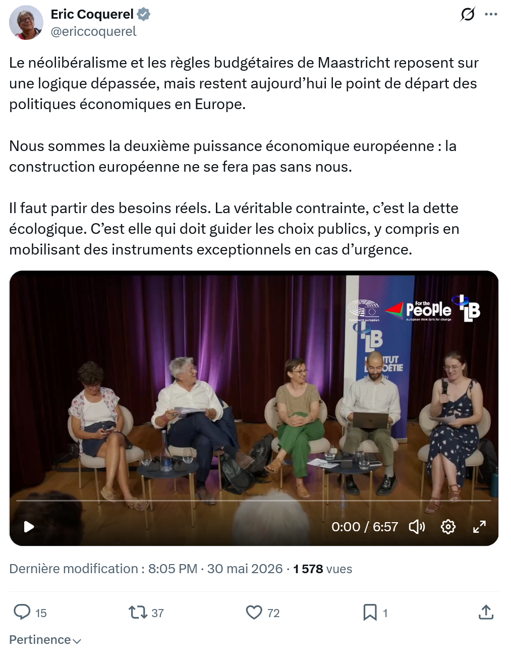 Eric Coquerel: Le néolibéralisme et les règles budgétaires…